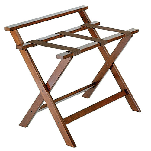 Deluxe Straight-Leg Wood Luggage Rack with High Back | Canada ...