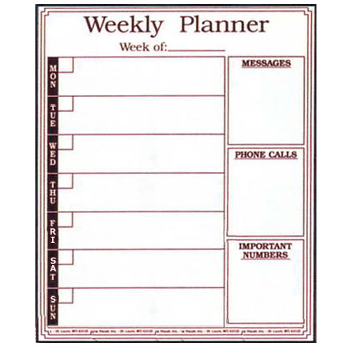 Weekly Planner  US Markerboard