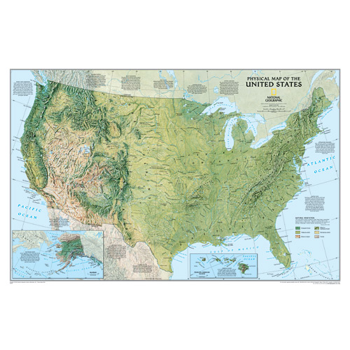 Printable Physical Map Of The United States Map Of World