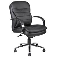 Mid Back CaressoftPlus™ Exec. Chair w/Chrome Base