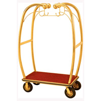 Curved Upright Bellman's Luggage Cart