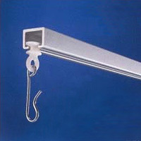 Elite Cubicle Curtain Track, Plastic Spool Carrier with Metal Hook (66940)