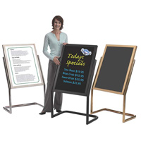 Dual Capability Neon Markerboard and Menu/Poster Holder