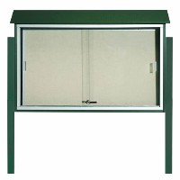 Top Product: Park Ranger Series Sliding Door Bulletin Board with Mounting Posts